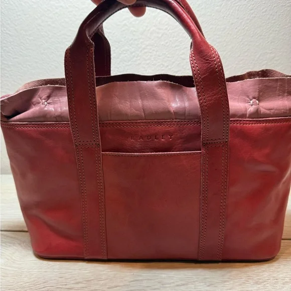 Radley Leather Tote Bag with Floral Accent - Picture 3 of 6